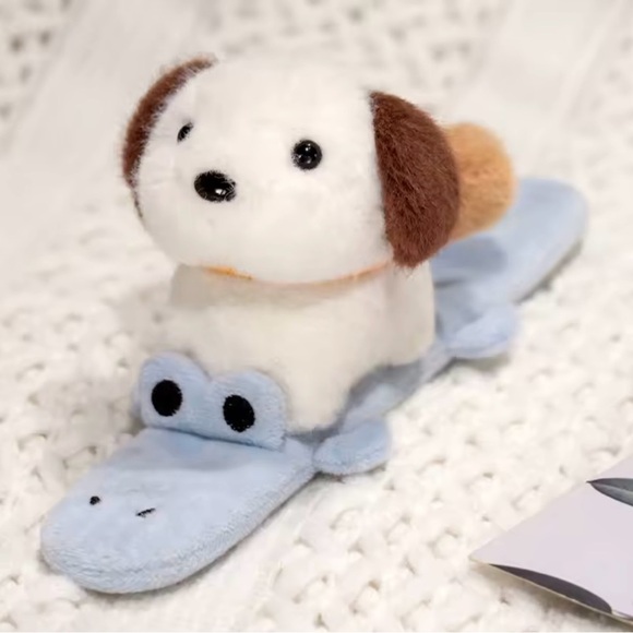 Plush stuffed Cat Dog slap Snap Wrist Band - Picture 3 of 5